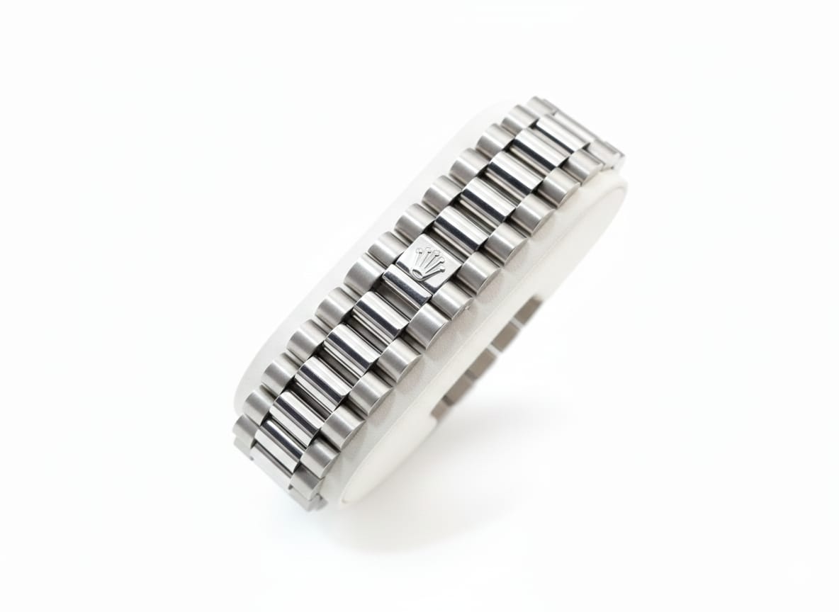 Rolex Quartz movement silver with white cut dial